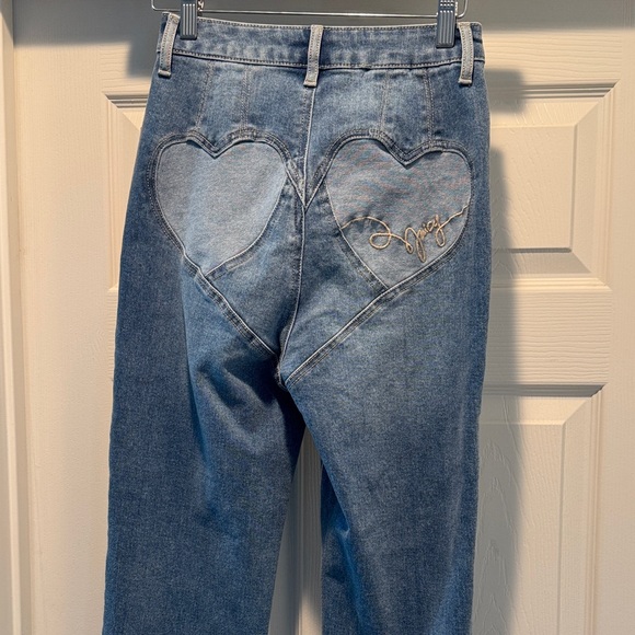 Juicy Couture Denim - Juicy Couture 2 of Hearts Ankle Straight Leg Medium Wash Jeans 0/24 NWT